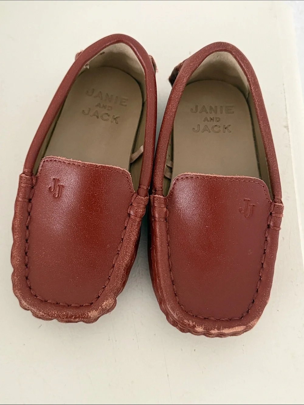 Janie and Jack Leather Moccasin Loafers for Kids